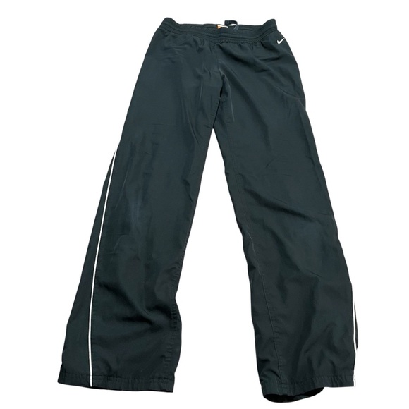 Vintage Nike Athletic Department Black Nylon Track Pants Size Large running Y2K - Picture 1 of 7